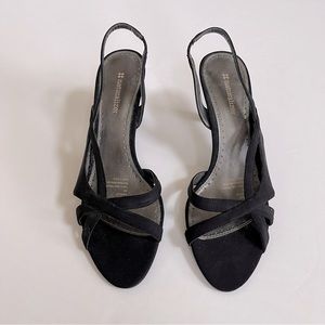 Naturalizer brand black fabric “Prissy” slingback heels sz 8